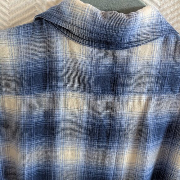 Polo Ralph Lauren Belted Shirtdress Maxi Long sleeves Blue Ombré Plaid Size 0 XS - Picture 14 of 16